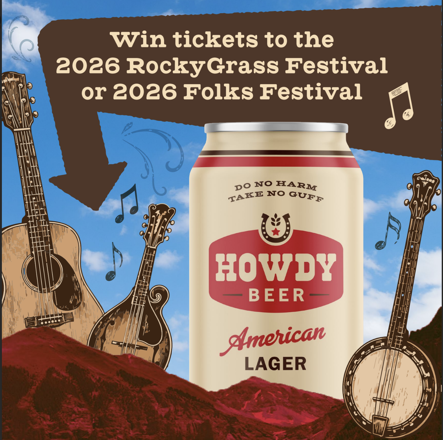 Howdy Beer RockyGrass and Folks Festival giveaway
